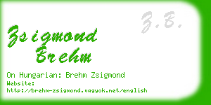 zsigmond brehm business card